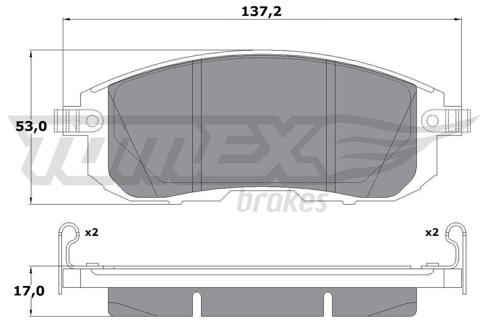 TOMEX Brakes Bremsbelagsatz, Scheibenbremse